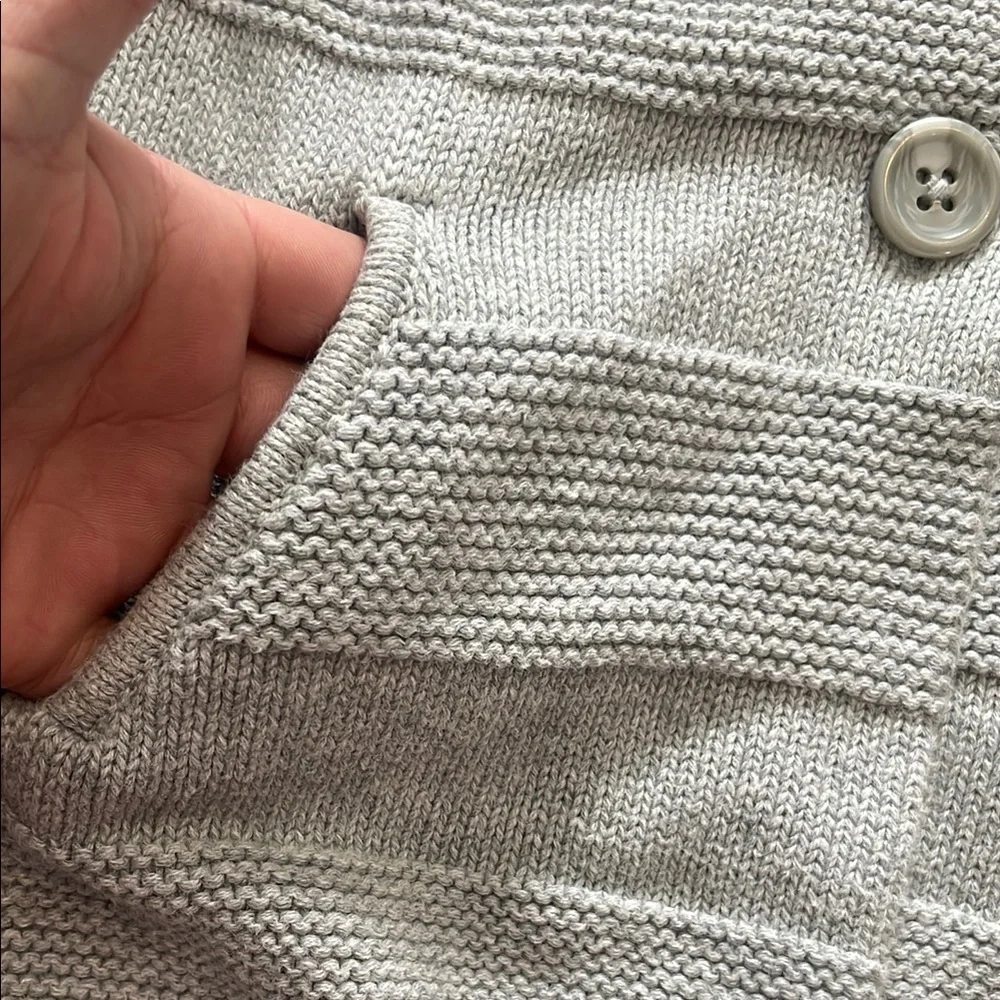 GAP Toddle Girl Light Gray Button Up Hooded Coat Jacket